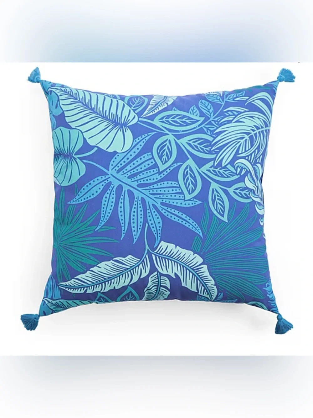 Tropical Print Square Throw Pillow